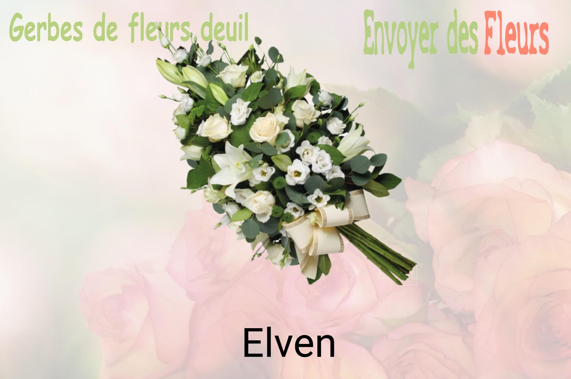 Gerbe de fleurs de deuil livrée à Elven